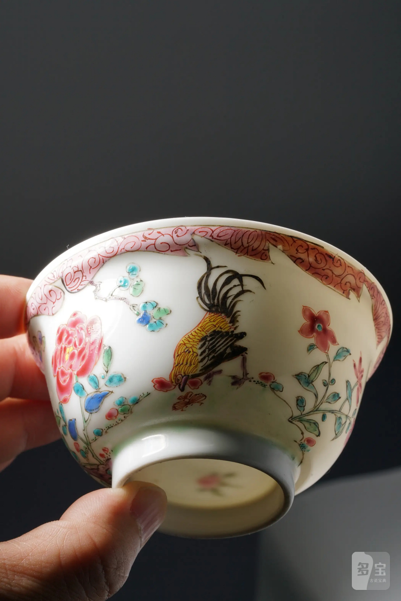 清雍正 粉彩大吉图茶碗 - 图12